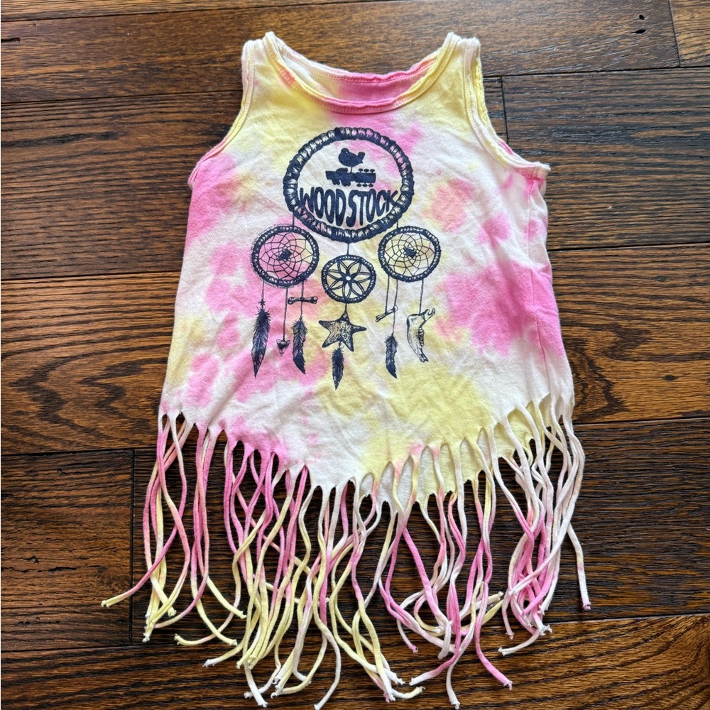Rowdy Spout Tank Top, Woodstock Tank Top 12-18 Months, baby tank top, tie dye